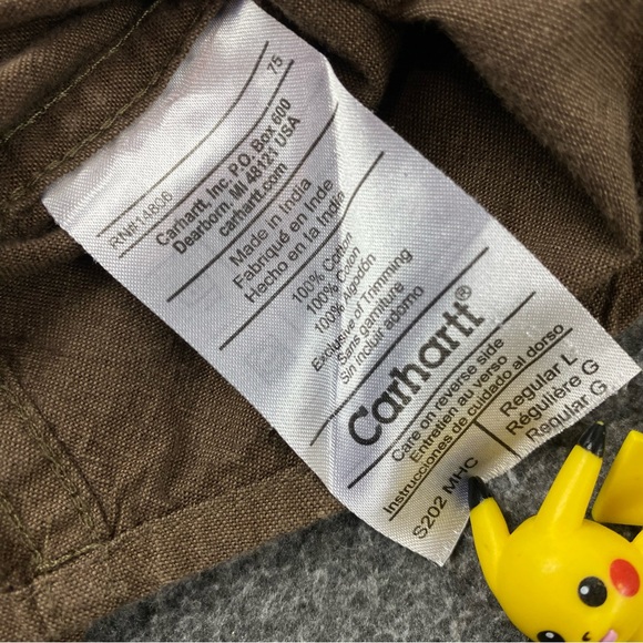 Carhartt Chest Pocket Button Down Brown Long Sleeve Men’s Size Large - Picture 4 of 10